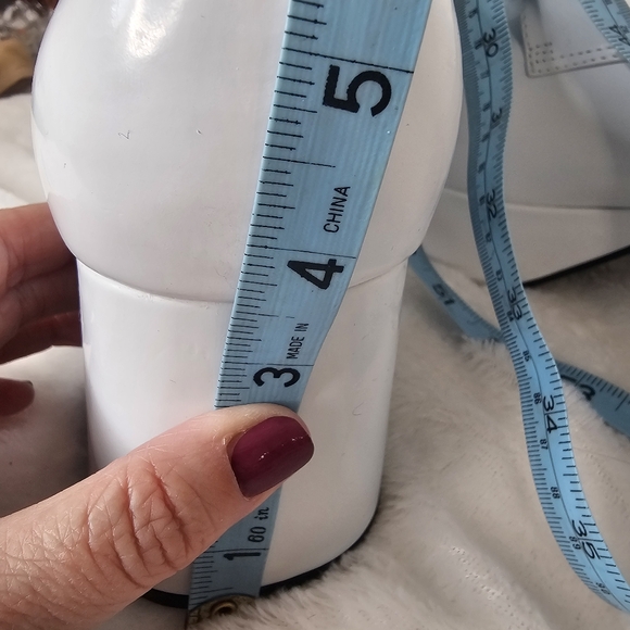 1031 Mens White 3" Heel Platform Lace Up Disco Pimp Shoes SIZE 11/12 - Picture 10 of 11